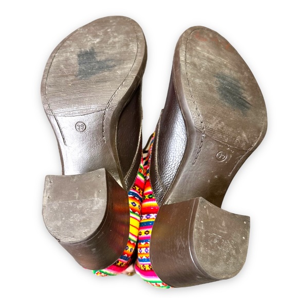 Killasumaq Mister Stenholm Dark Brown Leather Booties Serape Fabric Size EU 39 - Picture 11 of 17